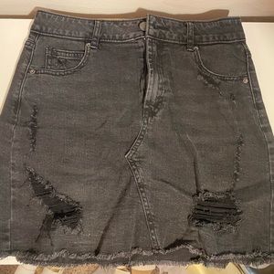Black jean skirt